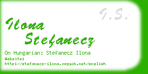ilona stefanecz business card